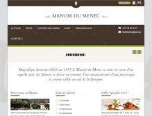 Tablet Screenshot of manoirdumenec.fr